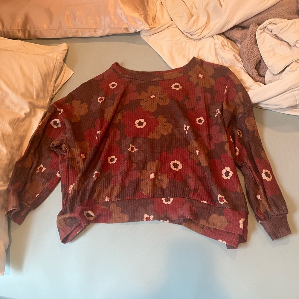 Floral Patterned Women's Sweater